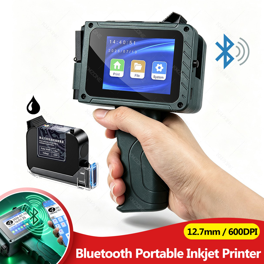 Label Maker - 12.7mm Handheld Inkjet Label Printer Bluetooth