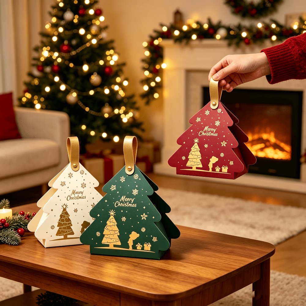 Printer Paper - 24Pcs Christmas Tree‑Shaped Paper Gift Boxes