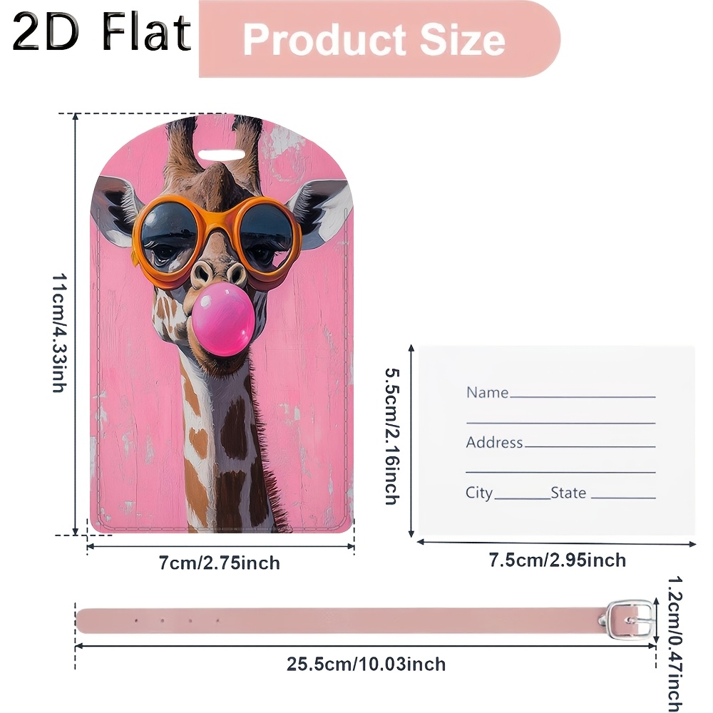 Cute Giraffe Luggage Tag Trave - огляд і ціна Label Maker
